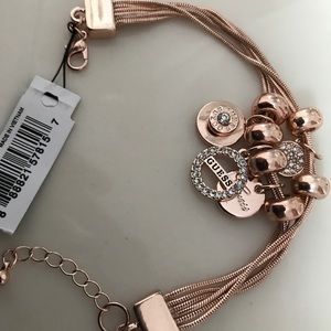 Rose gold Guess charm bracelet NWT